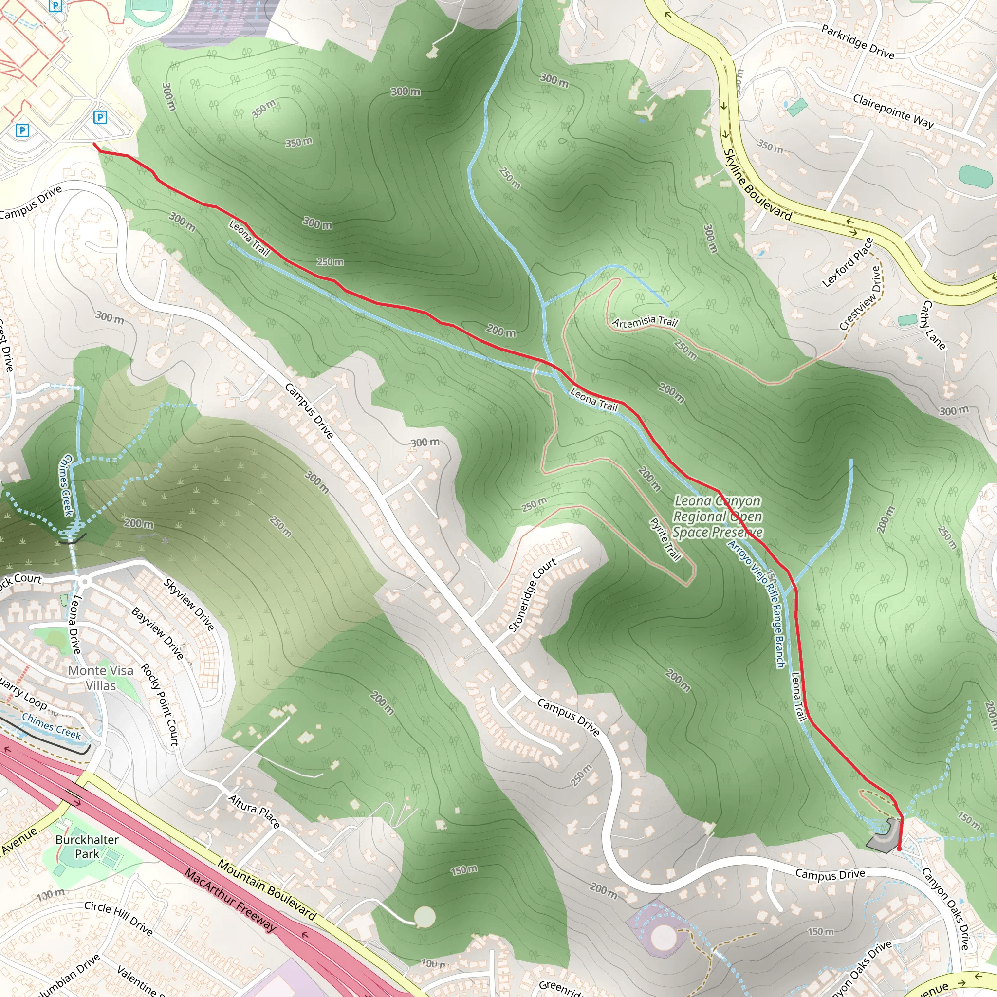 Leona Trail mobile static map