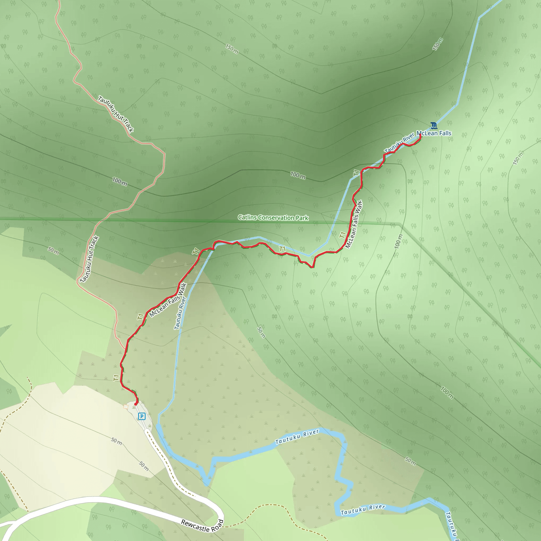 McLean Falls Walk mobile static map