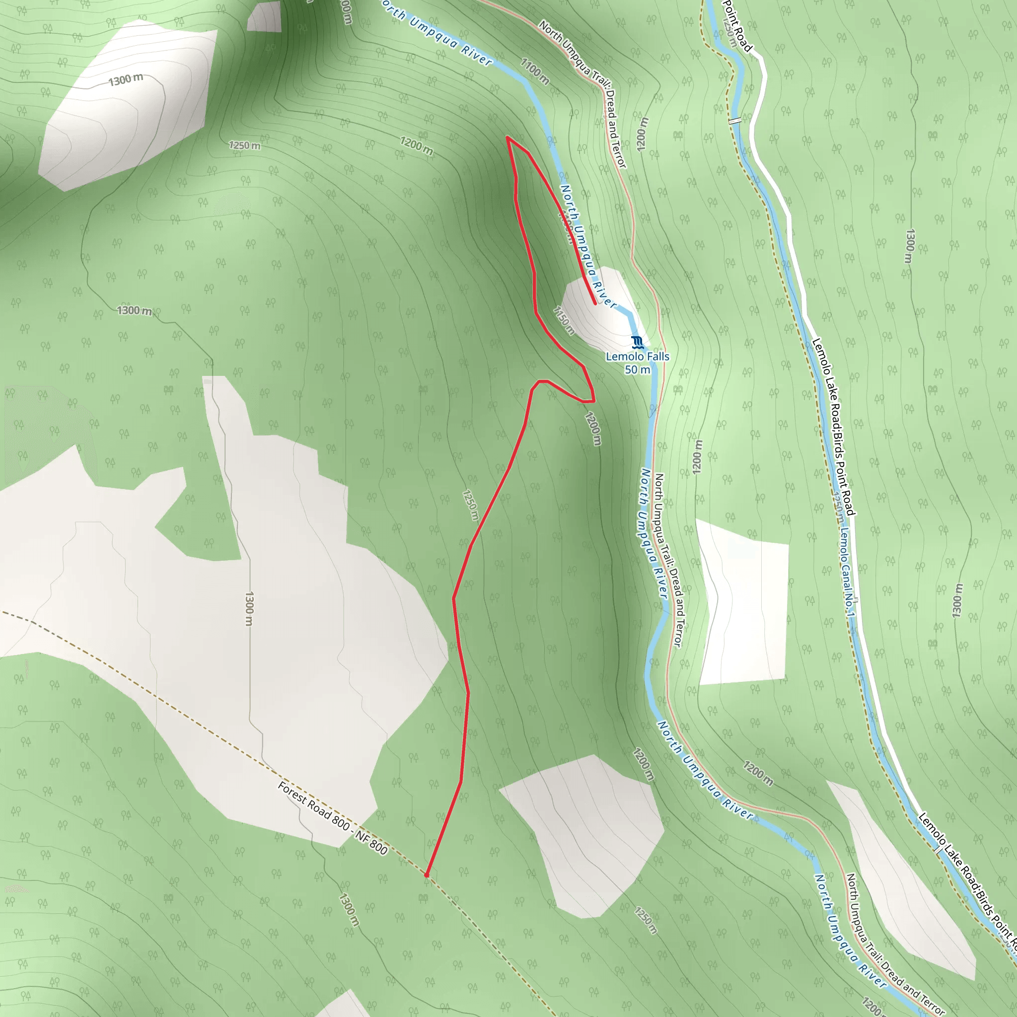 Lemolo Falls mobile static map