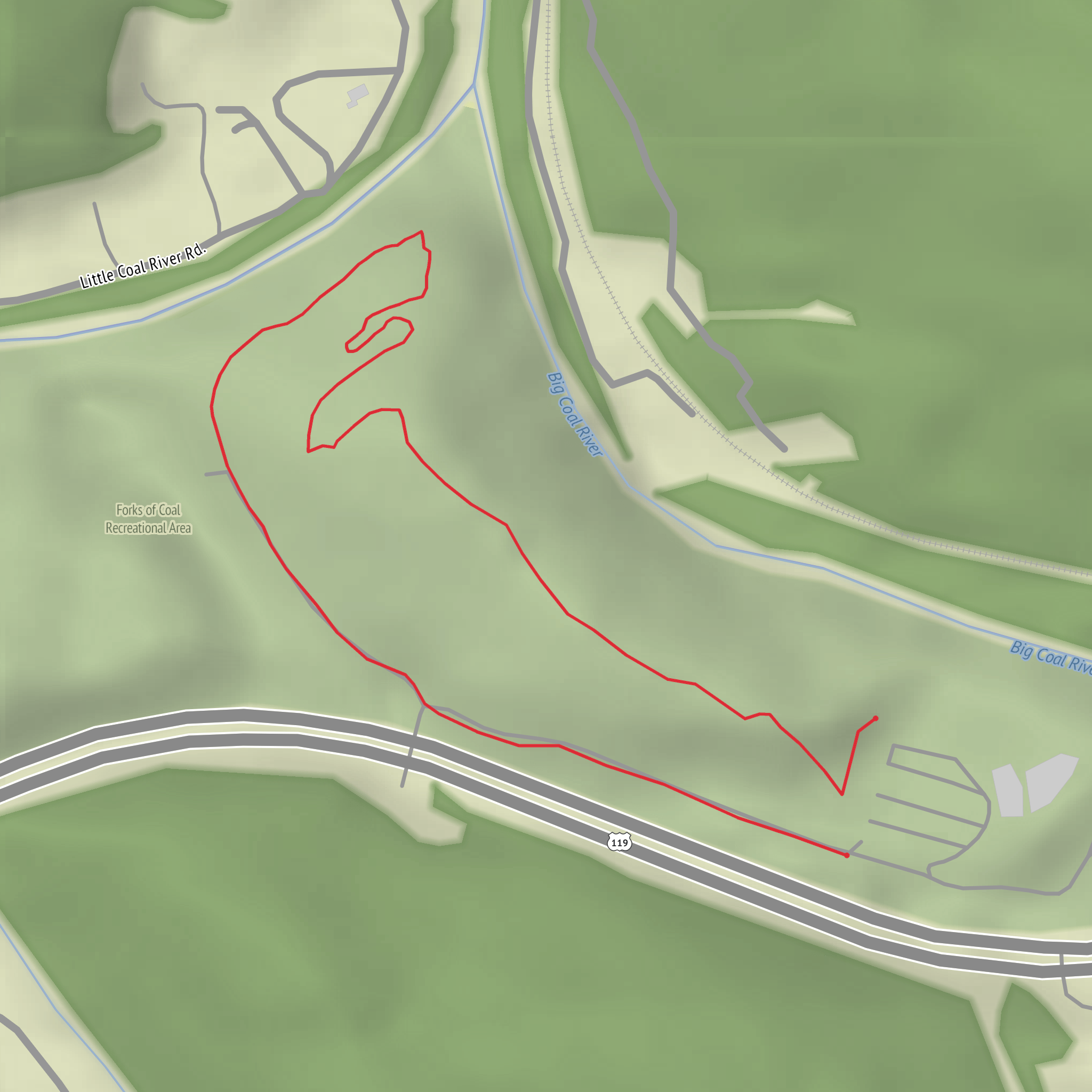 Blue Square Trail mobile static map