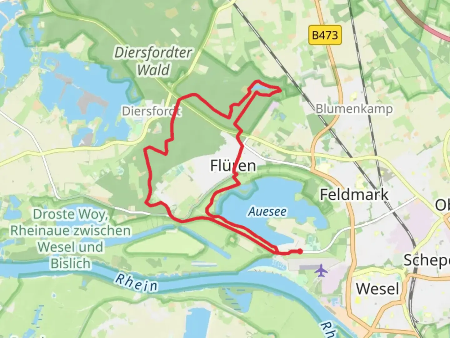 Auesee and Flurener Loop | Kreis Wesel | Germany