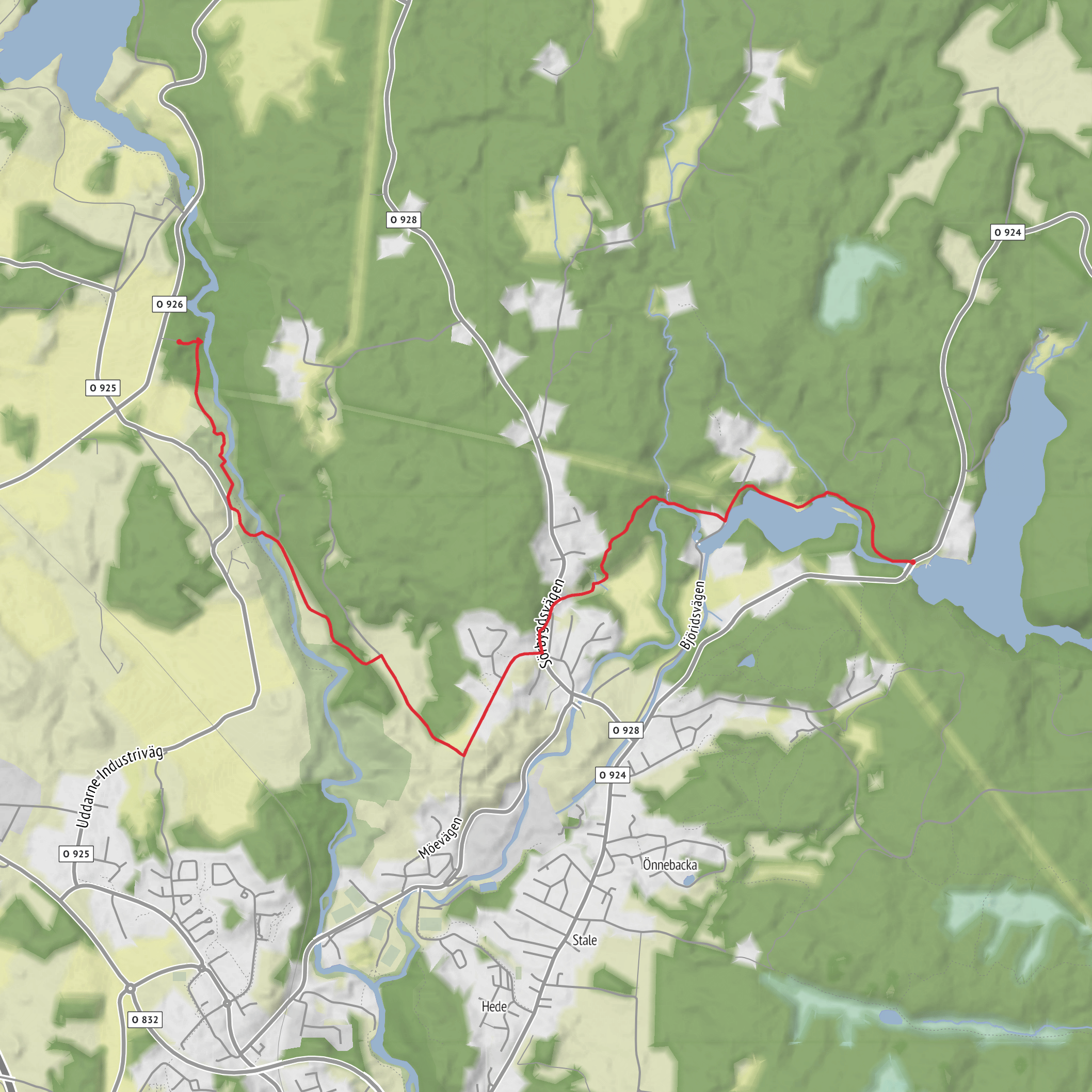 Bohusleden Trail stage 12 mobile static map