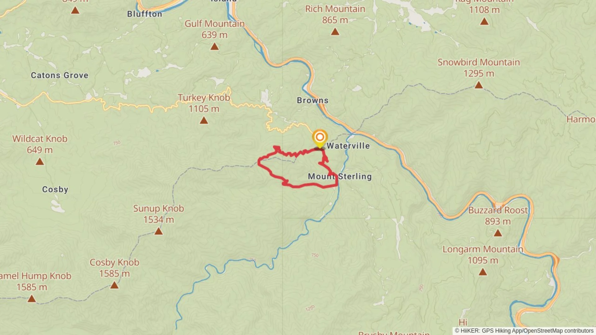 An image depicting the trail Appalachian Trail, Chestnut Branch Trail Loop via Davenport Gap and its surrounding area.