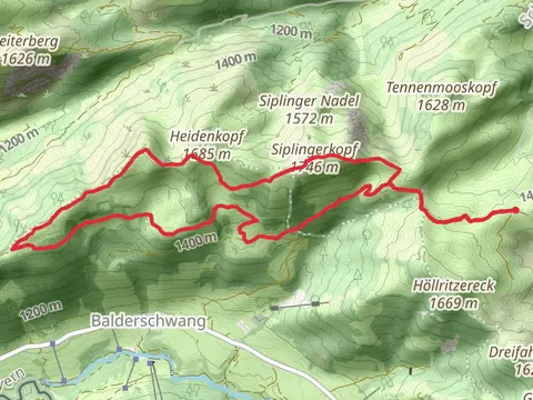 Siplingerkopf, Girenkopf and Alpe Spicherhalde Loop