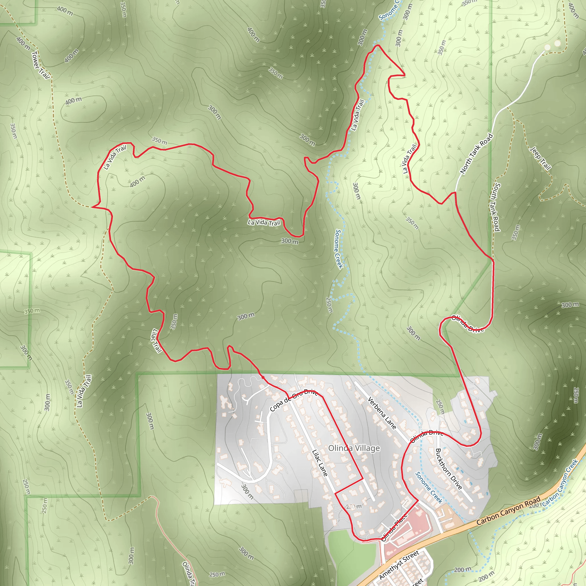 Lilac - La Vida Loop Trail mobile static map