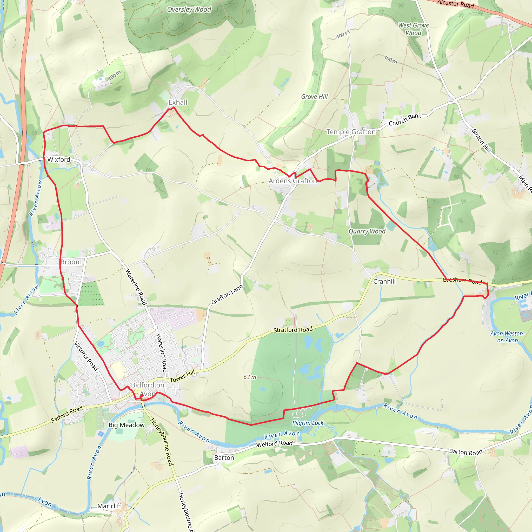 Bidford on Avon Country Park and Exhall Country Park Loop | Warwickshi