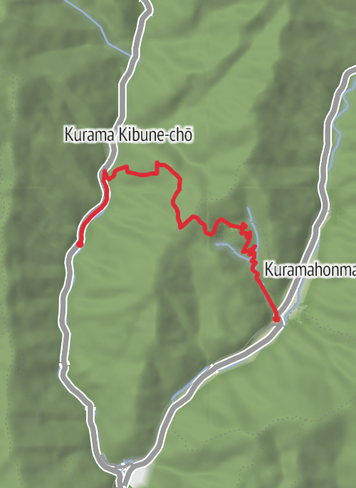 Hike from Kurama to Kibune mobile static map