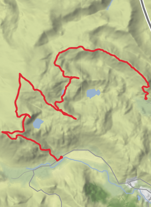 Hike on 12 wrainwirghts mobile static map