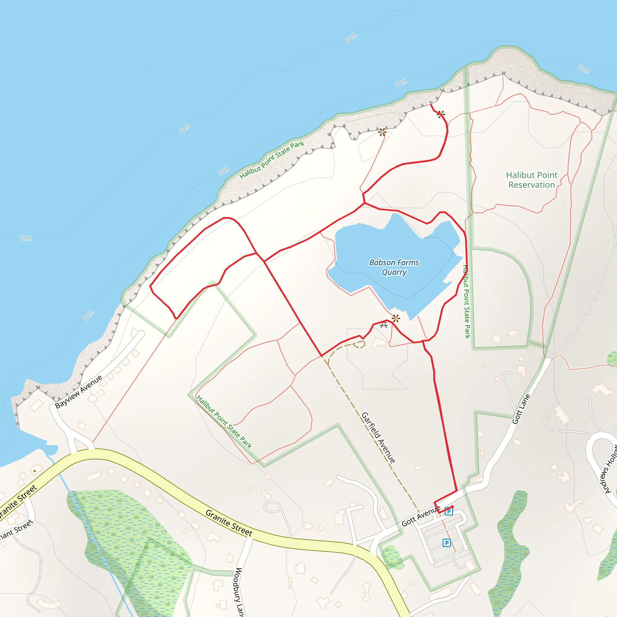 Babson Farms Quarry Loop mobile static map