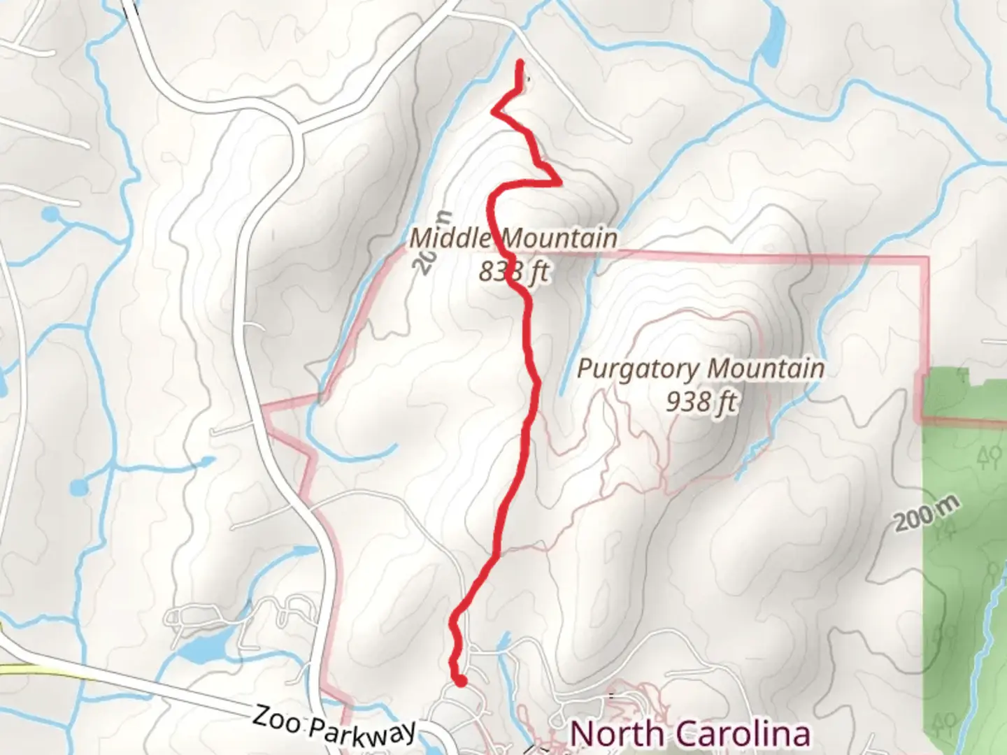An image depicting the trail Middle Mountain Trail and its surrounding area.
