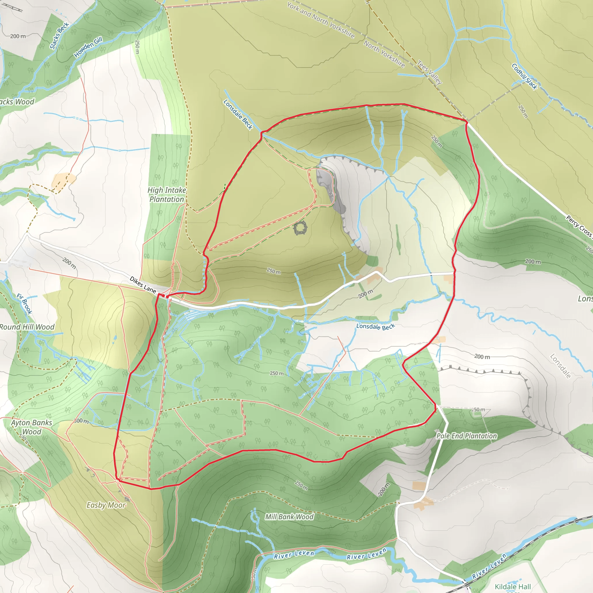 Captain Cook's Monument Loop mobile static map