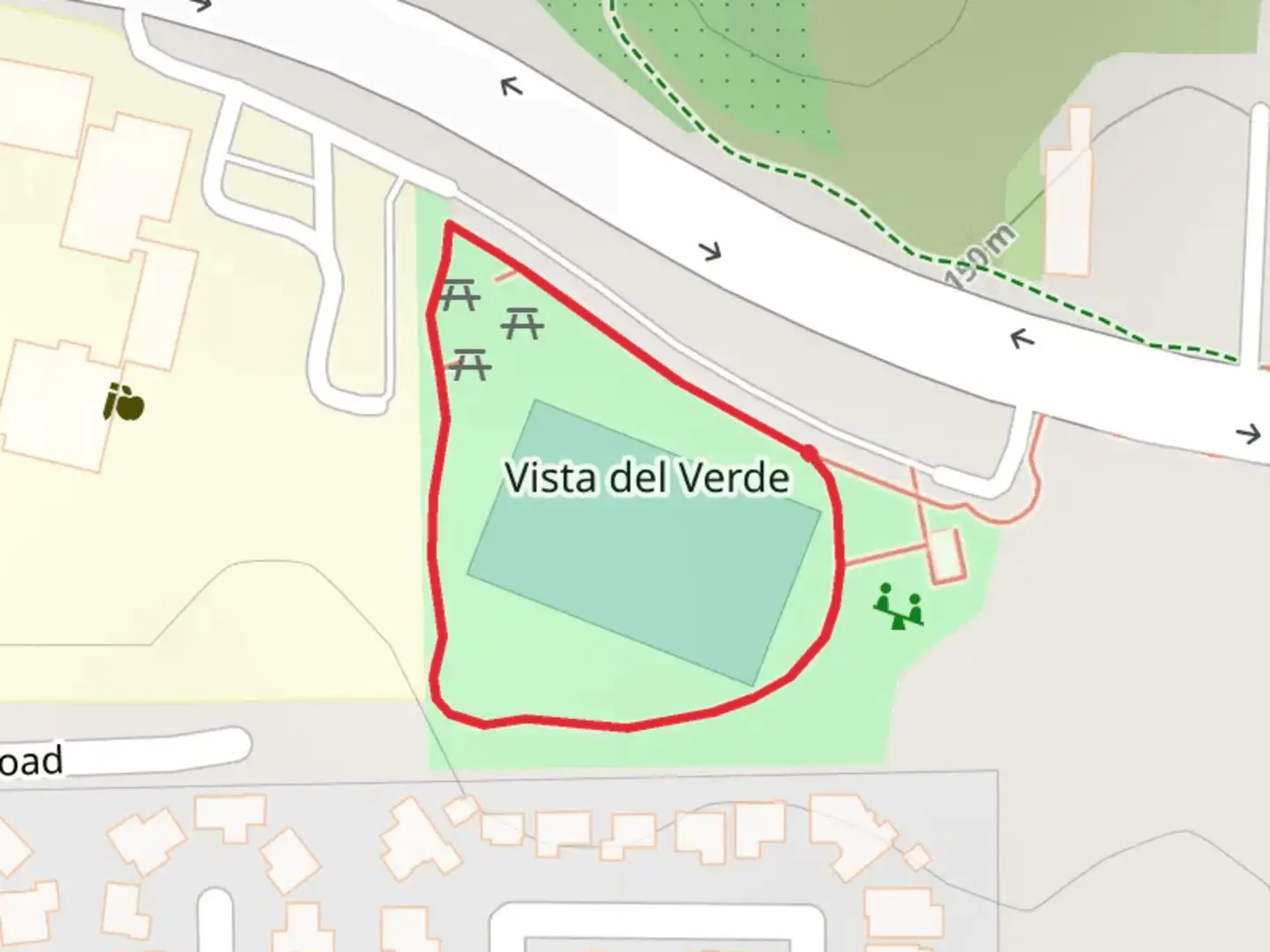 An image depicting the trail Vista del Verde Loop and its surrounding area.