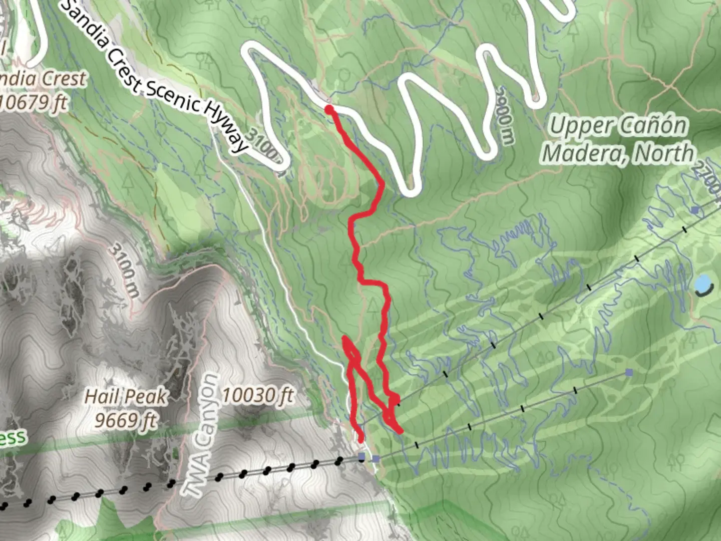 An image depicting the trail Double Eagle Trail and its surrounding area.
