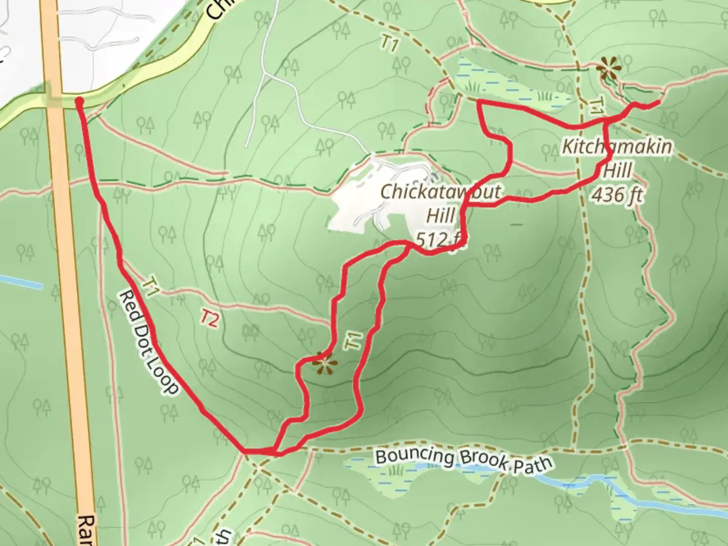 An image depicting the trail Nahanton Hill, Fenno Peak via Skyline Trail and its surrounding area.