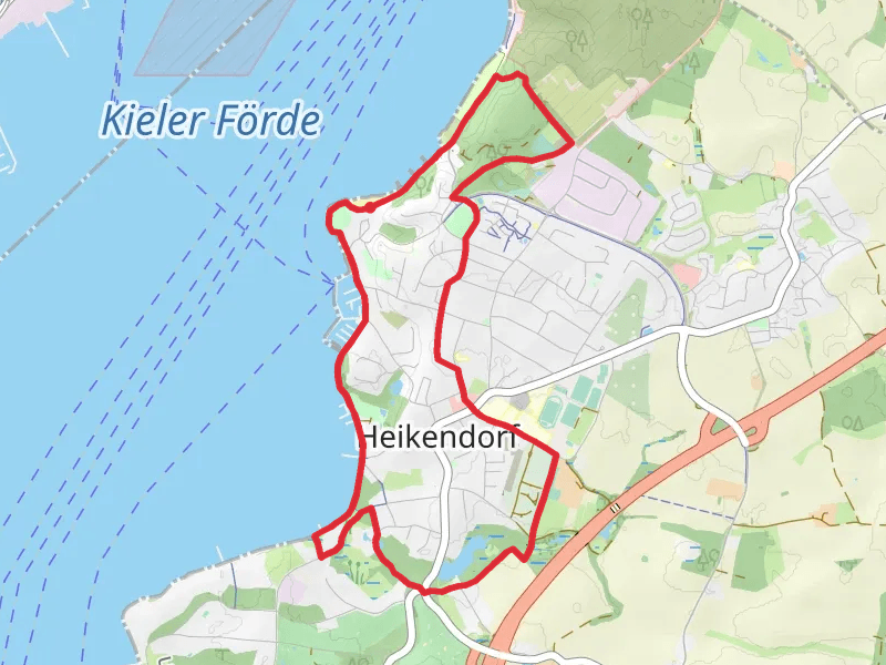 Foerdewanderweg and Heikendorfer Wasserweg
