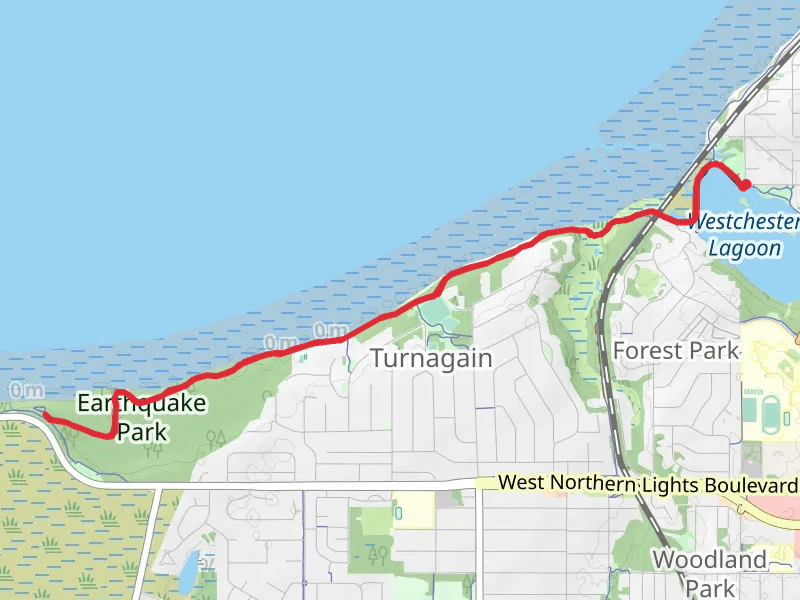 Tony Knowles Coastal Trail - Short from Westchester Lagoon