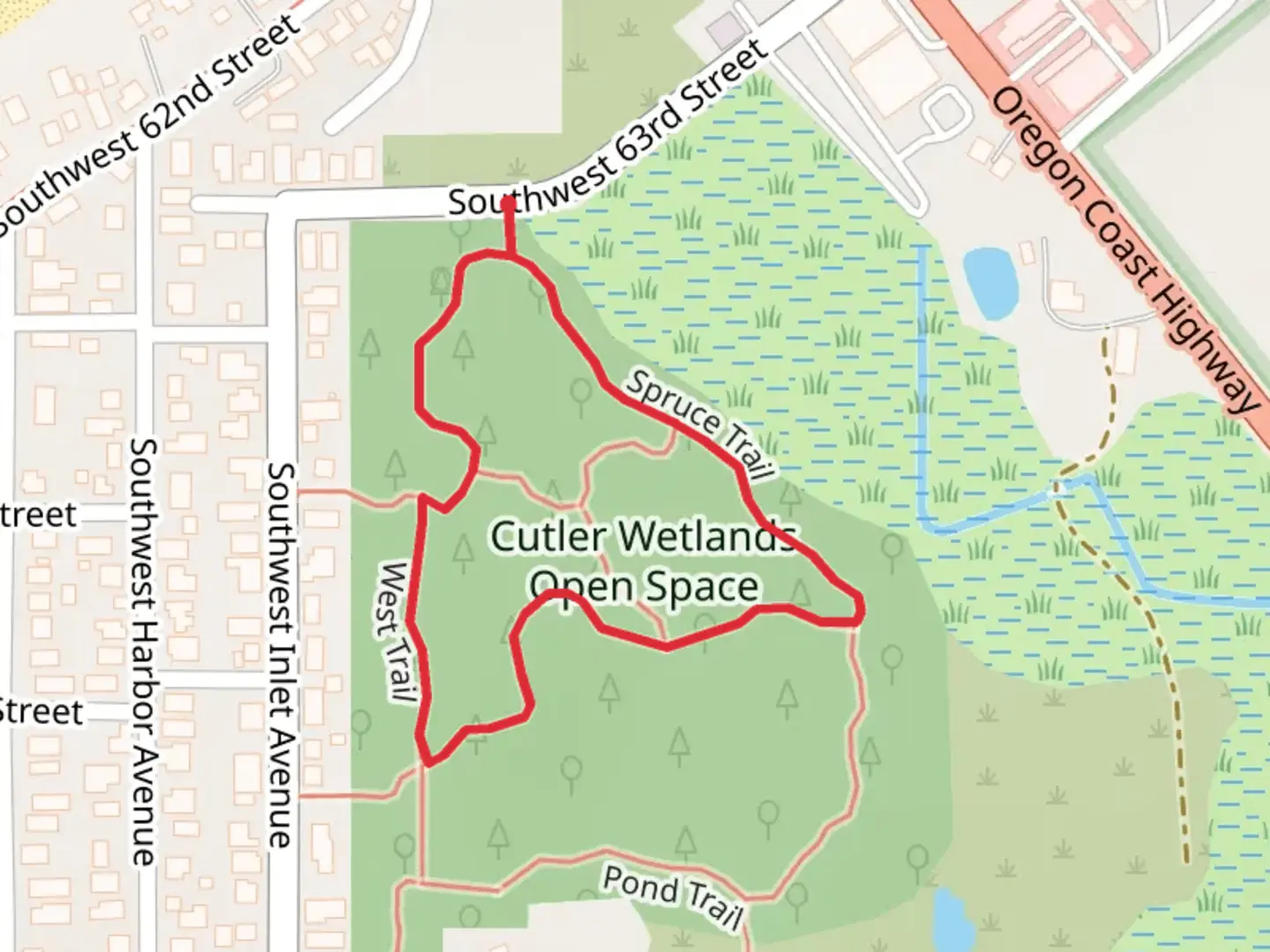 An image depicting the trail South Cross Loop Trail and its surrounding area.