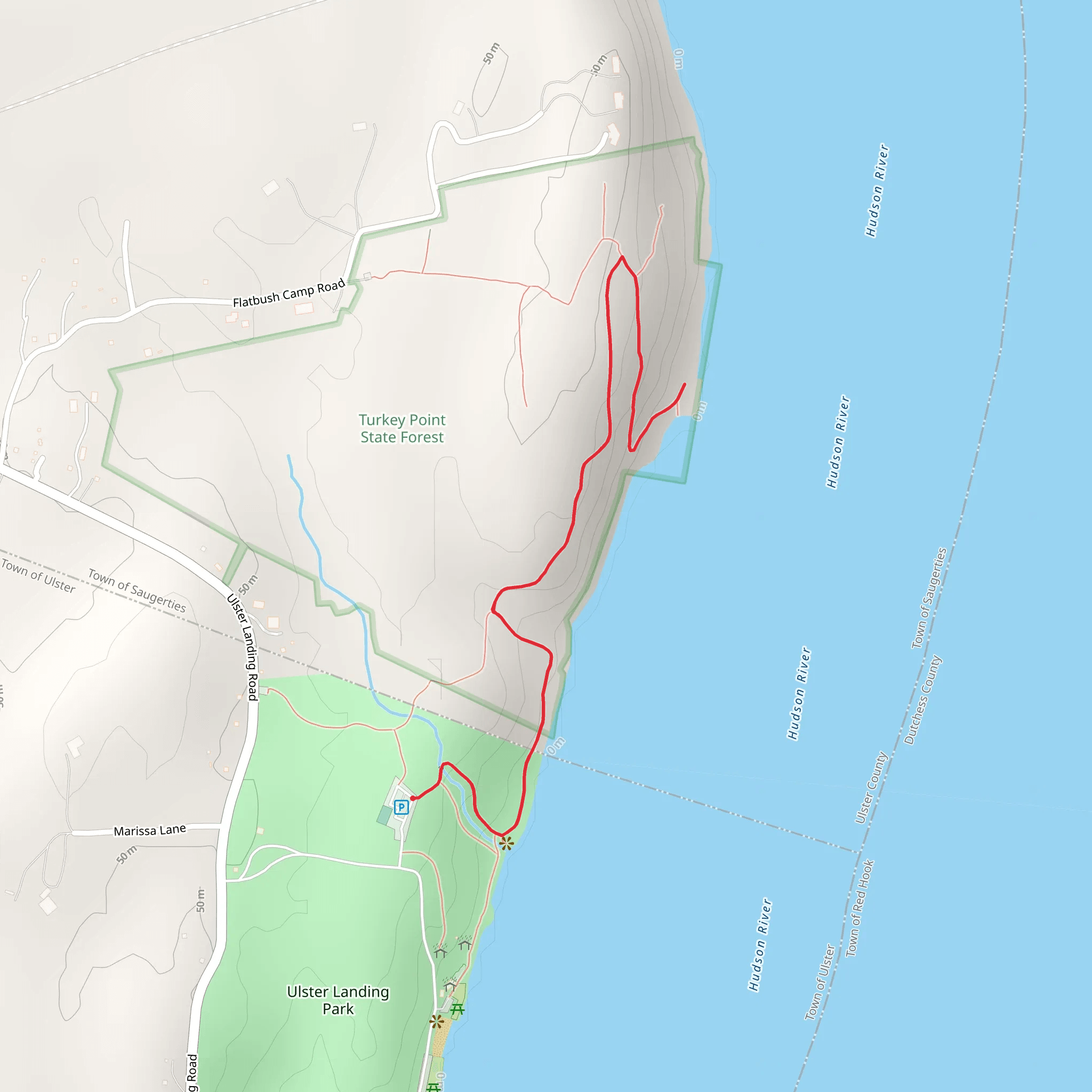 Hudson River View Trail mobile static map