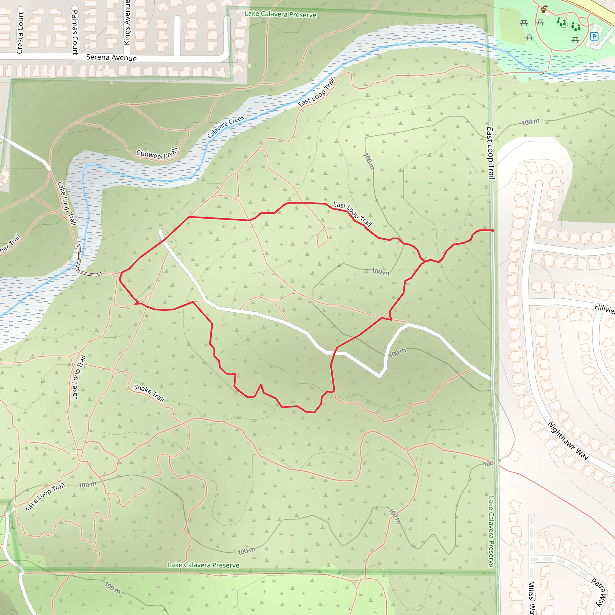 East Loop Trail mobile static map