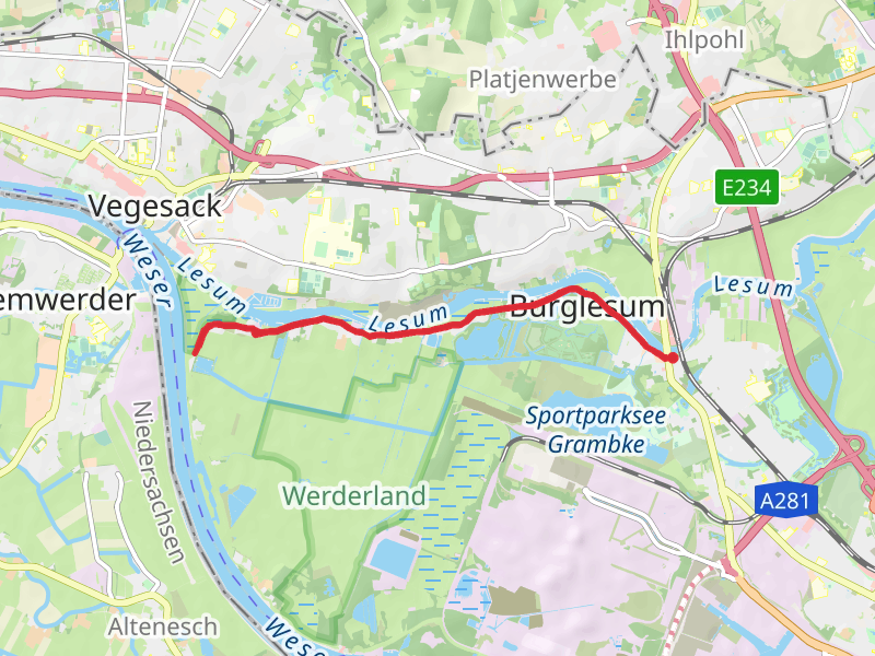 Lesum via Walerjan-Wrobel-Weg