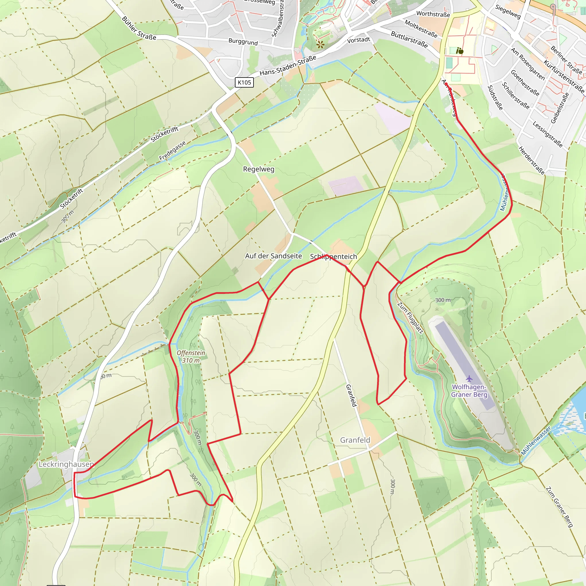 Mühlenwasser via Volkmarser Weg mobile static map