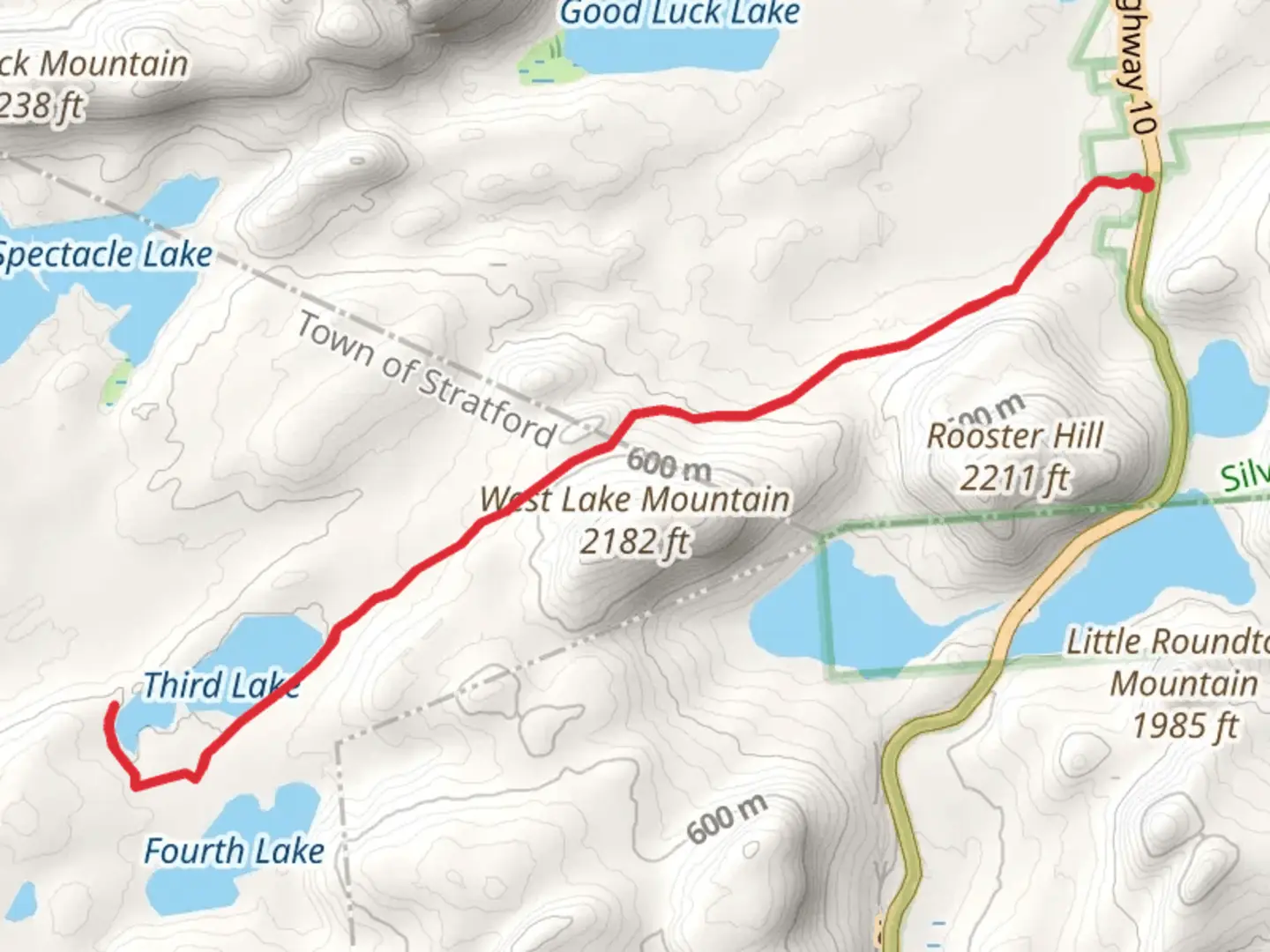 An image depicting the trail Third Lake Trail and its surrounding area.