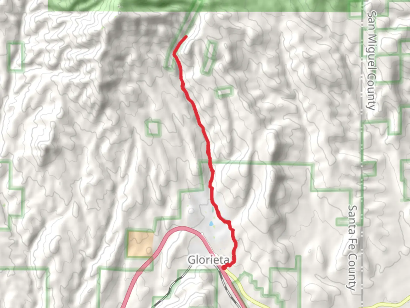 An image depicting the trail Ghost Town and Baptists Bypass and its surrounding area.