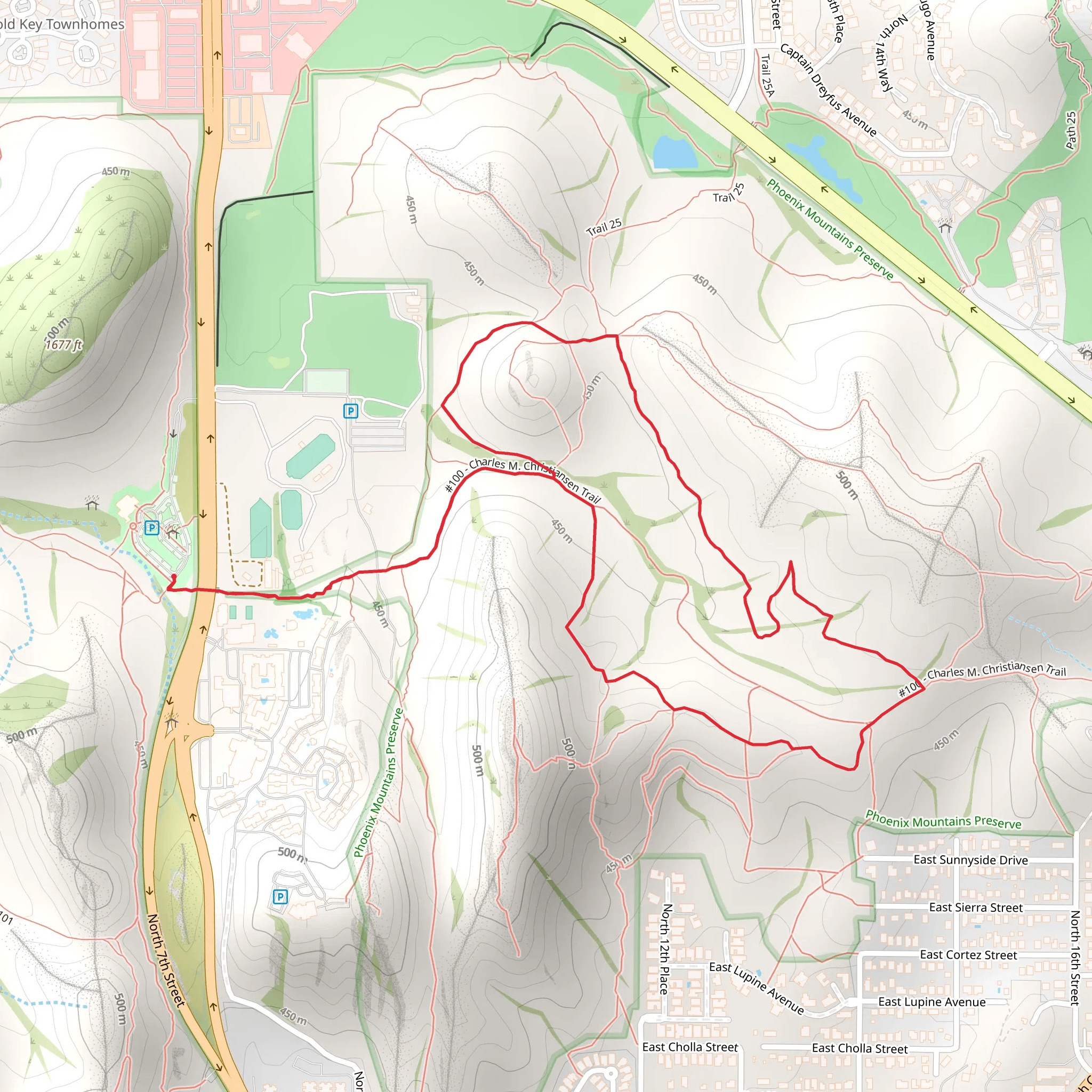 Charles M Christiansen Loop Trail - North 7th Street mobile static map