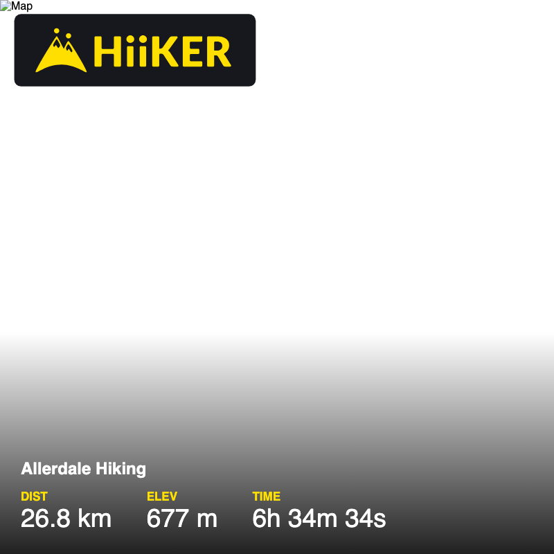 A map preview of the recording Allerdale Hiking.