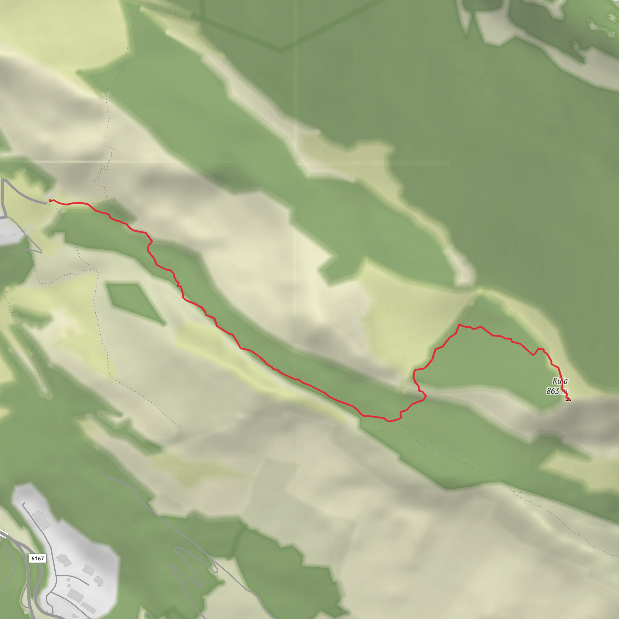 Omiška Dinara Peak Kula mobile static map