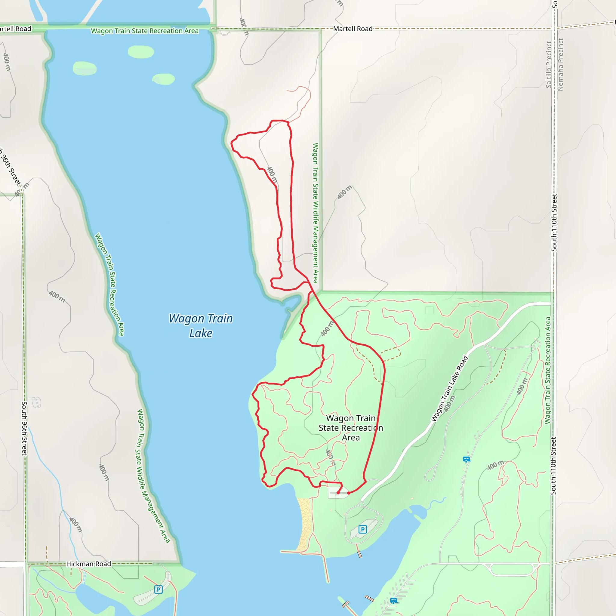 Wagon Train State Recreation Area Shore Loop mobile static map