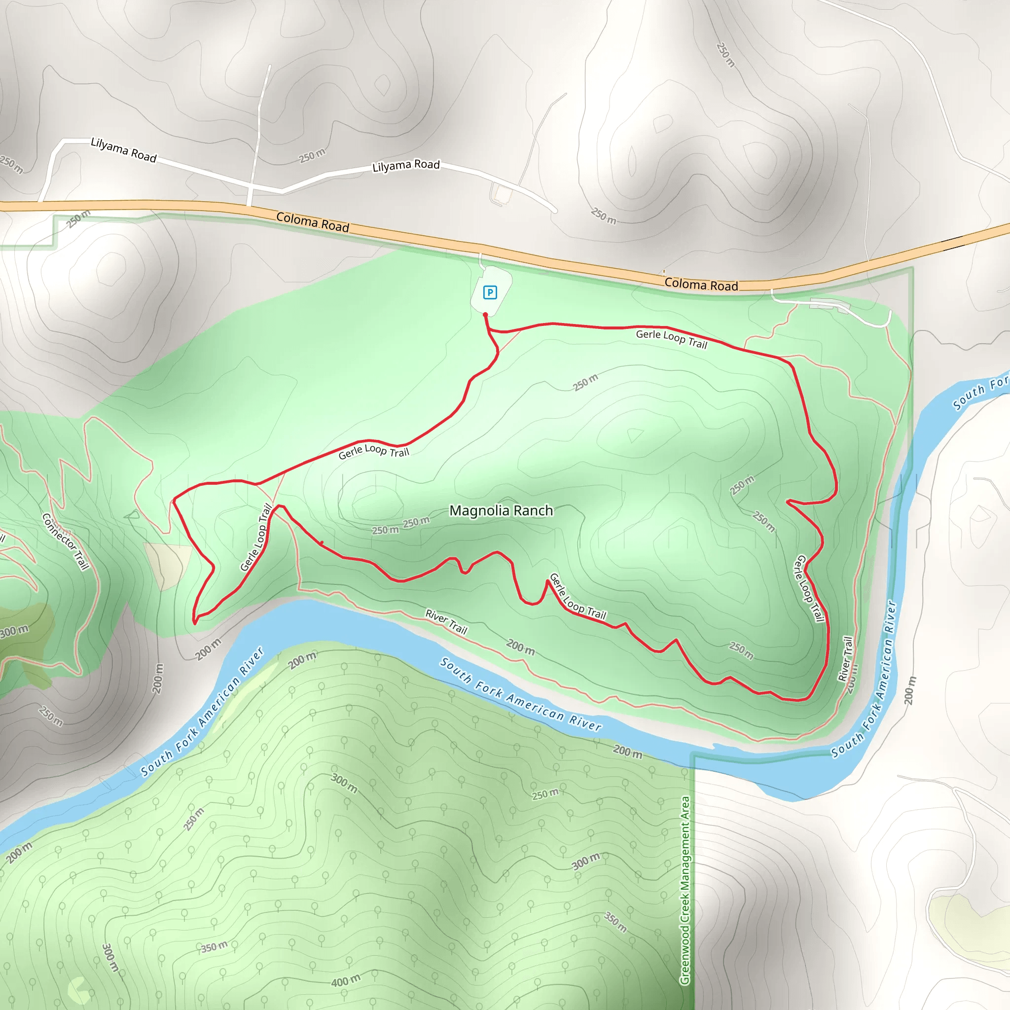 Gerle Loop Trail mobile static map