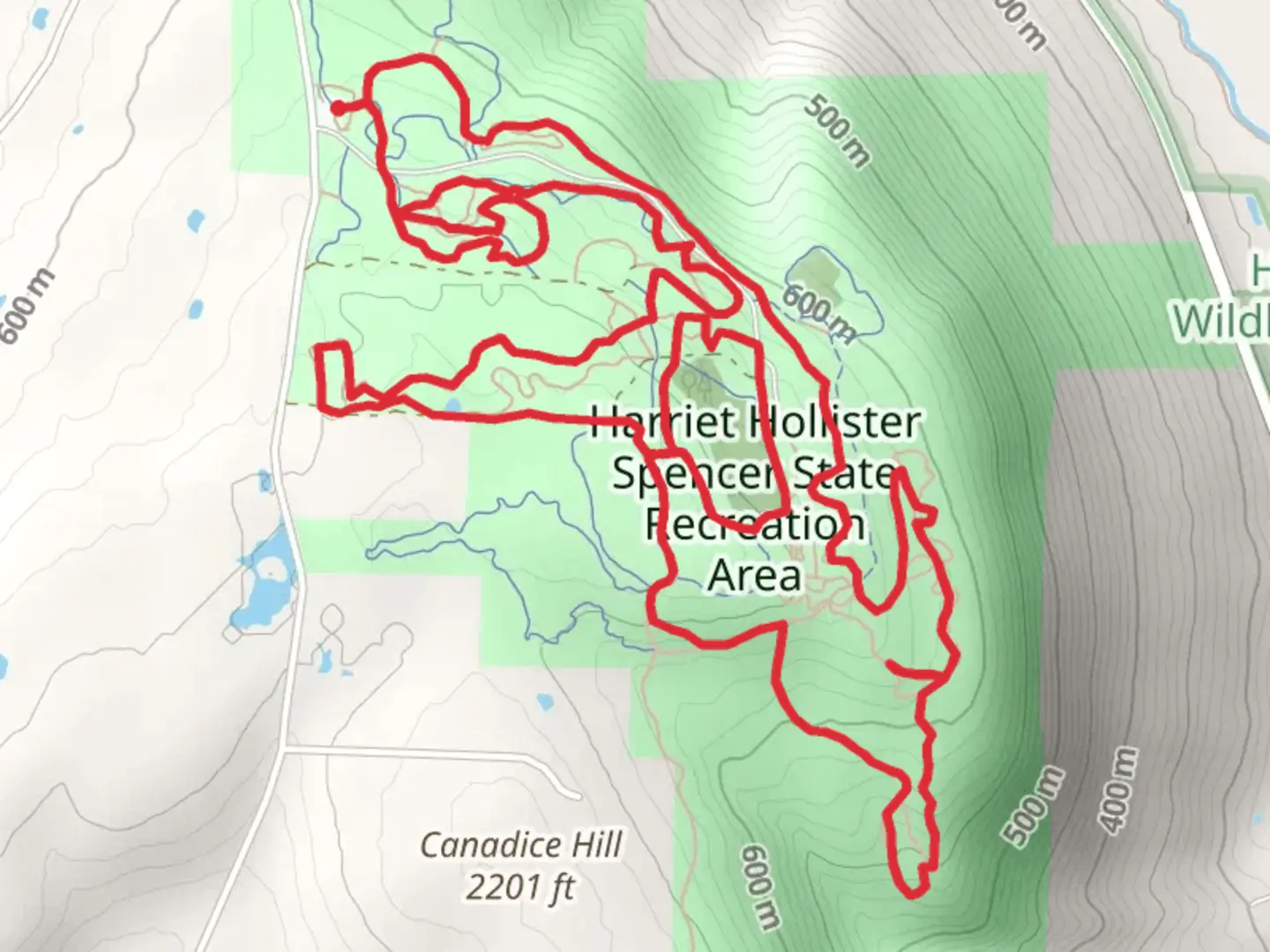 An image depicting the trail Harriet Hollister Spencer State Recreation Area Loop Trail and its surrounding area.