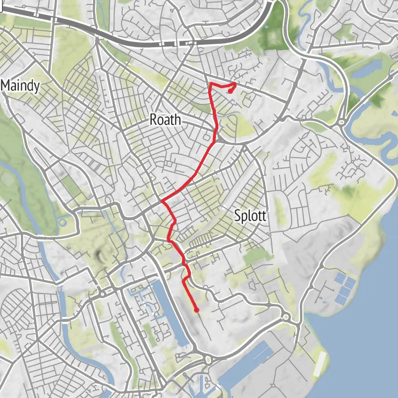 Hike from Cardiff mobile static map