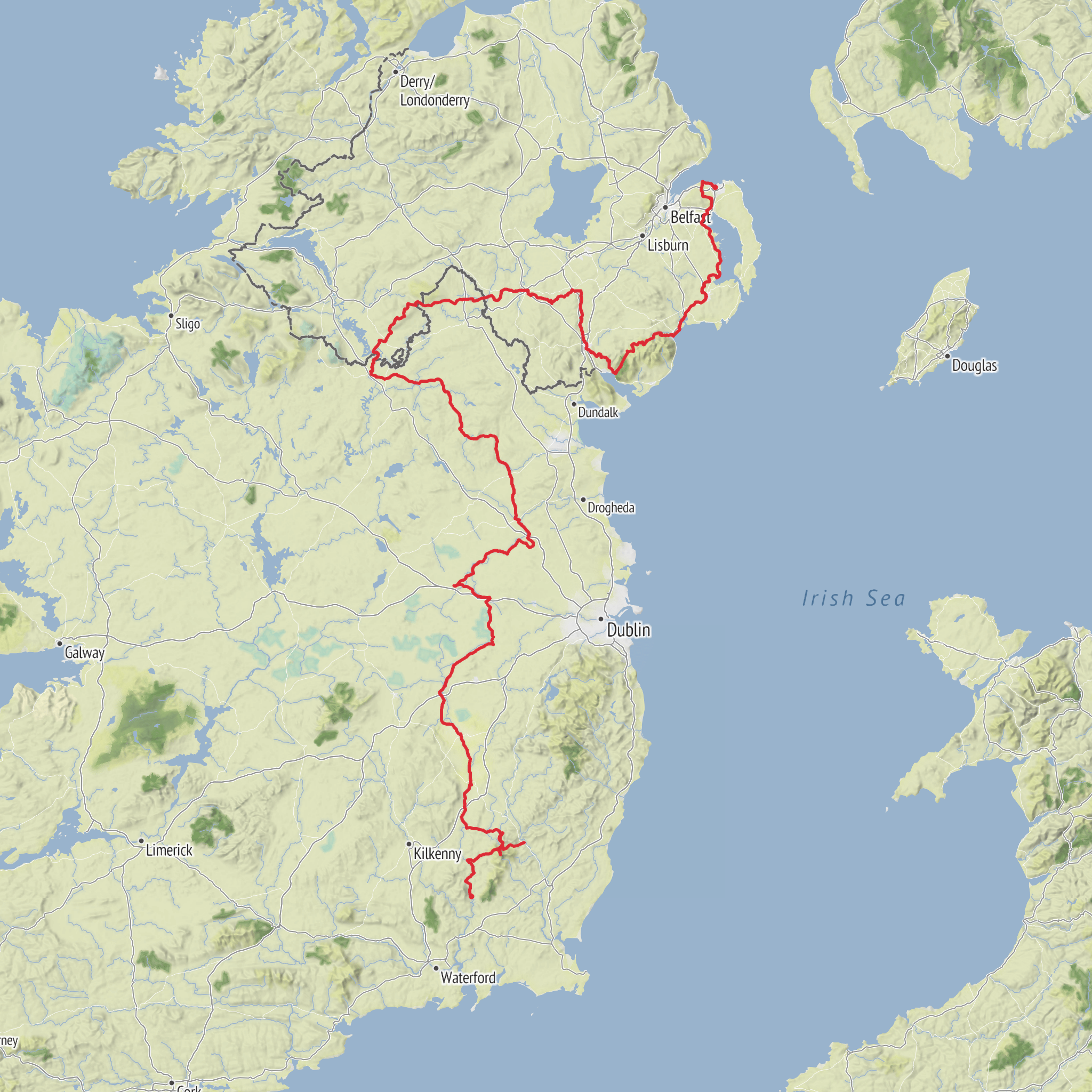 The Columban Way - Ireland mobile static map