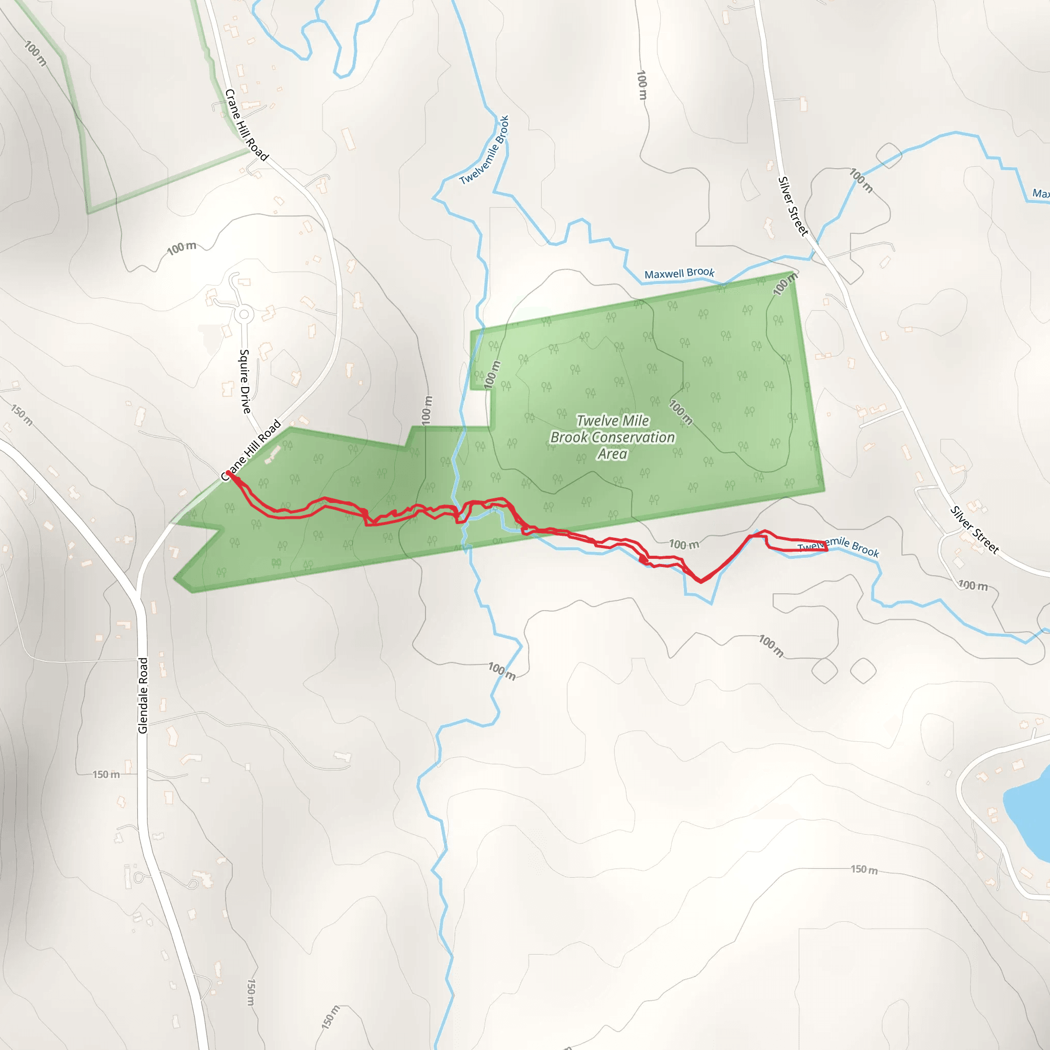 Twelvemile Brook from Crone Hill Road mobile static map