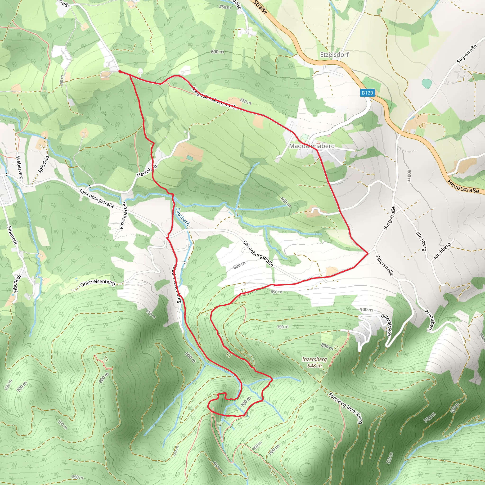 Jägersteig Loop mobile static map