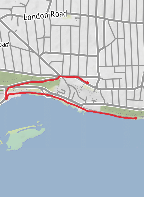 Southend-on-Sea Running mobile static map