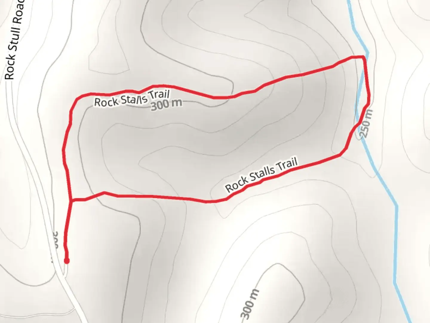 An image depicting the trail Rock Stull Loop and its surrounding area.