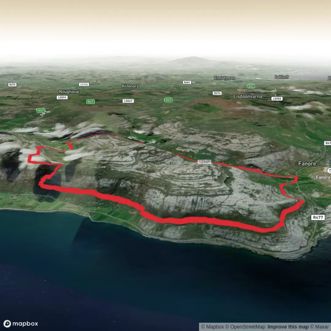 An image depicting the trail Black_Head_Fanore_2x and its surrounding area.