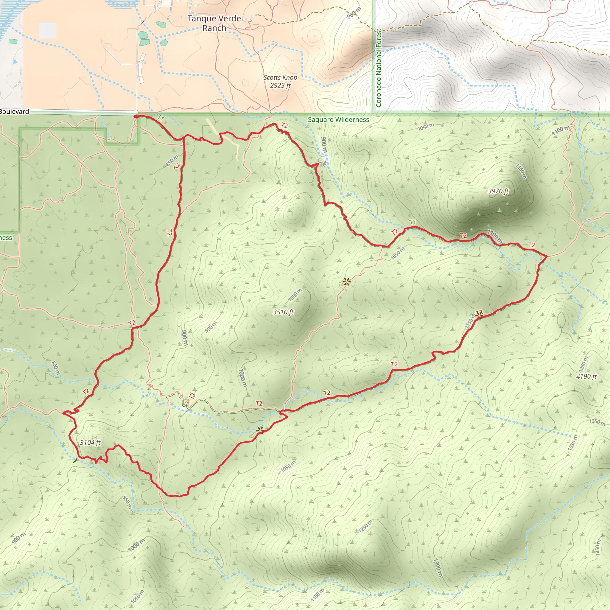 Garwood Dam to Douglas Spring Loop Trail mobile static map