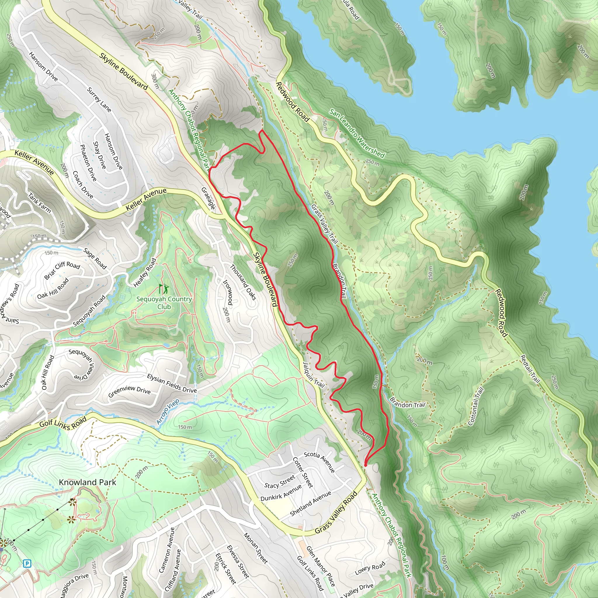 Goldenrod Trail and Jackson Grade Trail Loop mobile static map