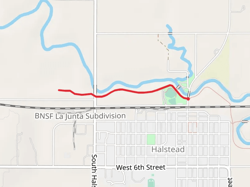 Walk along Little Arkansas River - Riverside Park