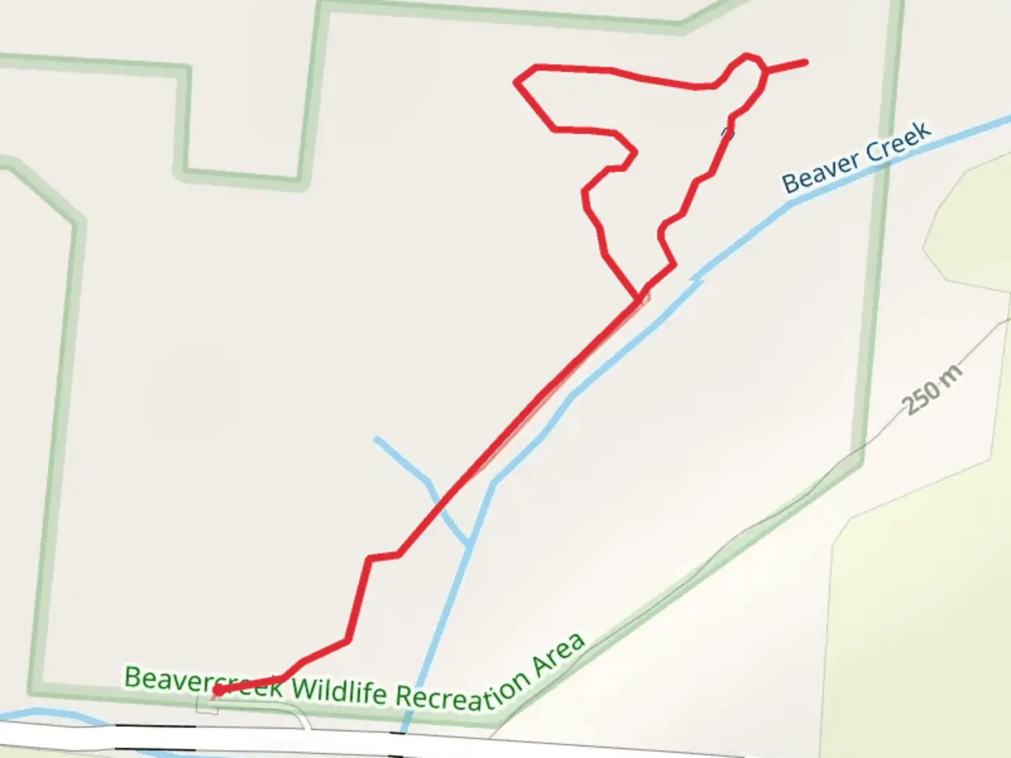 An image depicting the trail Beaver Creek Loop and its surrounding area.