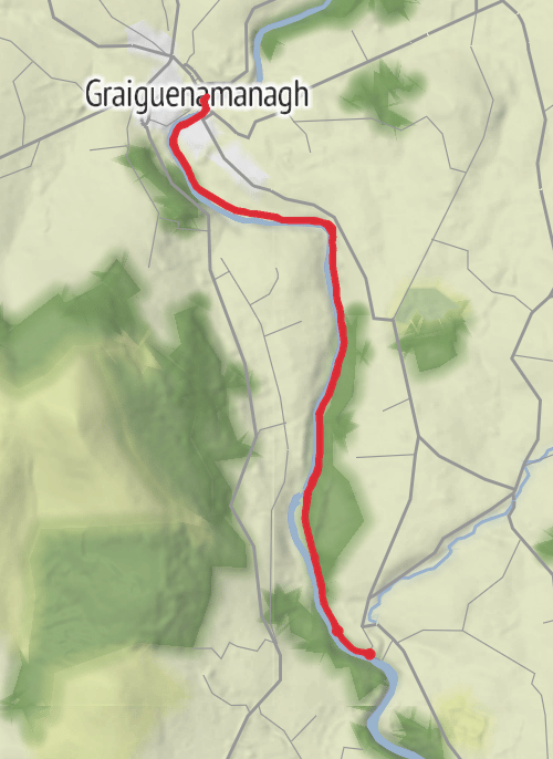 Hike from St Mullins mobile static map