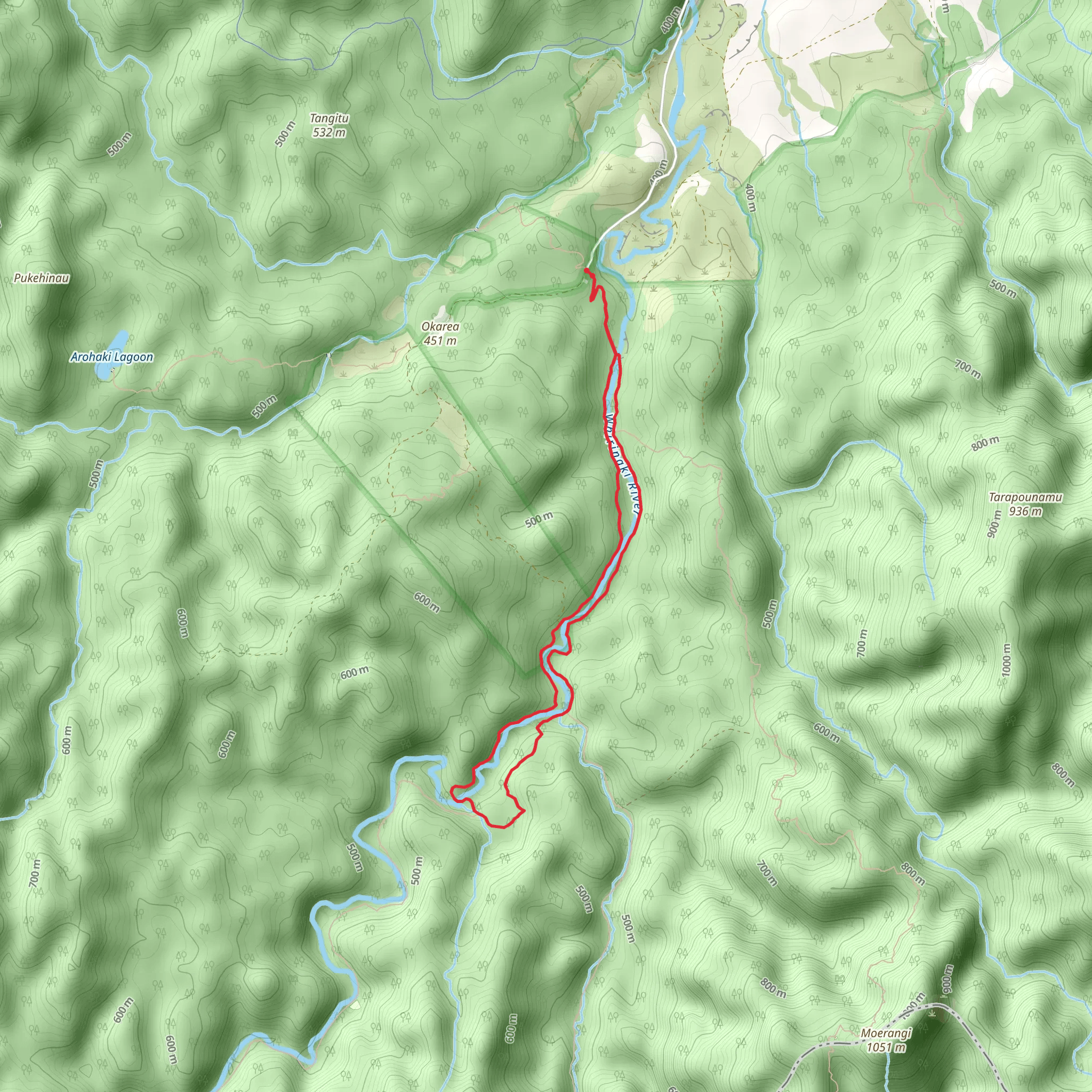 Whirinaki Waterfall Loop Track mobile static map