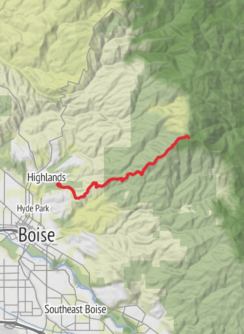 Hulls Gulch Reserve - May 29 mobile static map