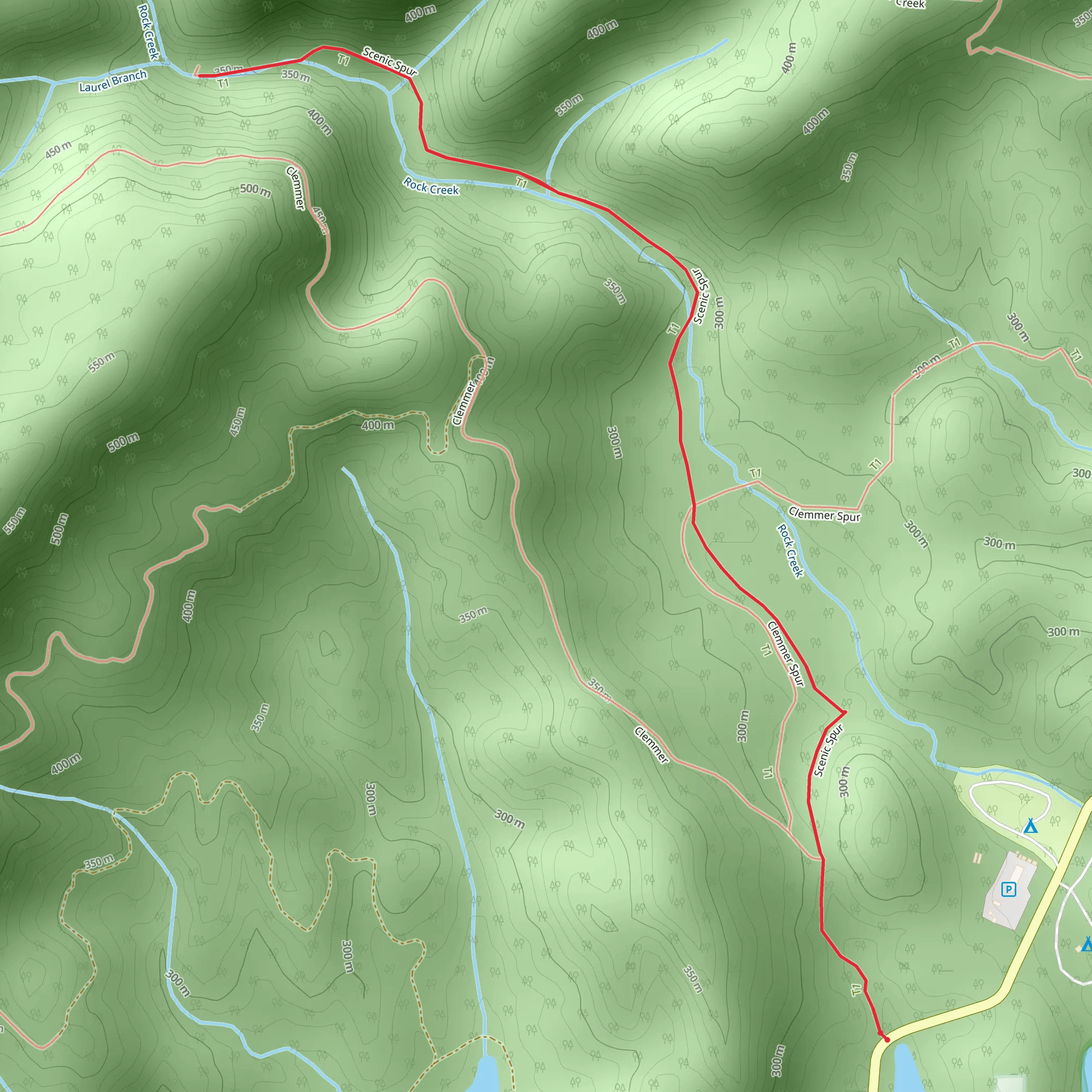 Scenic Spur mobile static map