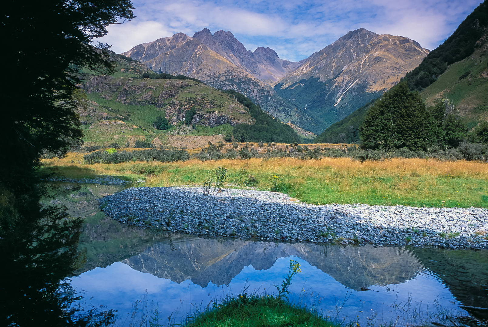 An image depicting the trail Greenstone and Caples Track and its surrounding area.