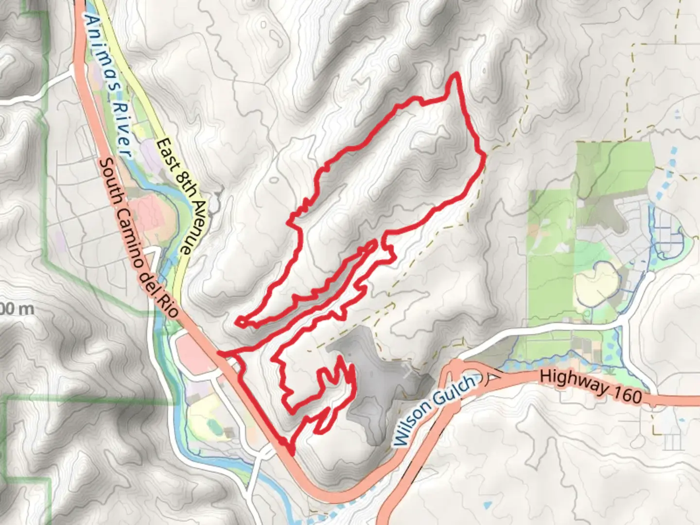 An image depicting the trail Big Canyon Trail and South Rim Trail Loop and its surrounding area.
